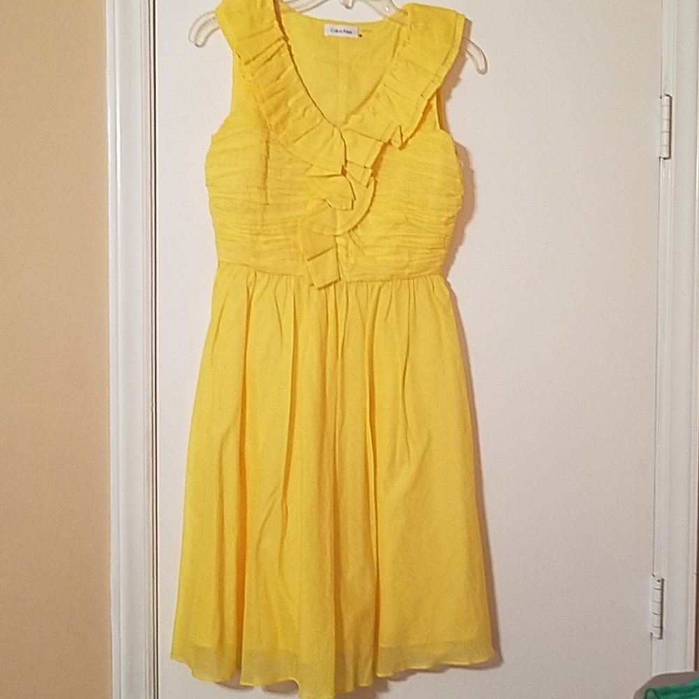 Calvin Klein yellow dress